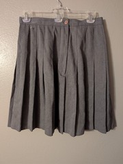 VTG 90s TR Bentley Made in USA Gray Pleated High Waist Academic School Mini 10