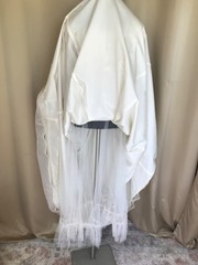 Vintage 60’s ivory ball gown made of lace, chiffon and double layers of lining