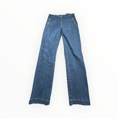 Blue Willis Jeans Women 42 Blue Wide Leg High Waist Vintage Cotton Spandex 31×29