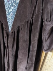 VTG REN FAIRE MAXI DRESS BROWN VELVET TAPESTRY DETAIL Women’s L? Renaissance