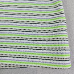 Vintage Striped Knit Ribbed Tank Top Womens Small Green Purple Retro Hippie 70s
