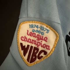 Vintage 1960s womens bowling shirt Blue embroidered Hilton Taco VA