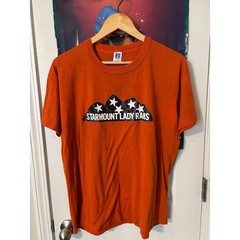 Vintage Russell Athletic Starmount Lady Rams T-Shirt Orange Large 80s