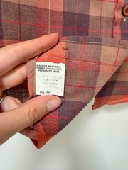 Vintage Dee Cee Women’s Plaid Button Up USA Made Salmon Brown Western Sz XS/S