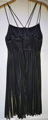 Vintage Filigree Ltd Collection Womens Mini Dress Black Gold Sparkles Pleated