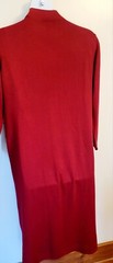 Vintage Donna Ricco Brick Red Fringe Trim Sweater Dress Vest Boho 18 Plus