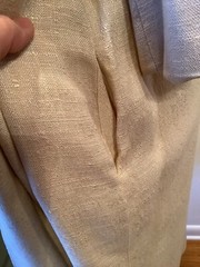 Vintage 1950’s Lightweight Long Overcoat Ivory Dress Coat Sz L