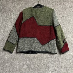Vintage 80s 90s Womens Lined Jacket Medium Avant-Garde Art to Wear Patchwork