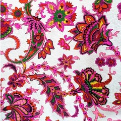 SALE! Vintage 1970s Bright Pink Cotton Crepe Hawaiian Fabric Handmade MAXI SKIRT