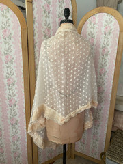 Antique White Pink Shawl