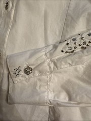 Vintage Brazil Roxx Women’s Western Long Sleeve Shirt Rhinestone Stud Medium