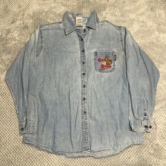 Vintage Scooby Doo Women’s Denim Button Shirt 18-20W Bad To The Bone 2002 Y2K