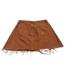 FREE PEOPLE We The Free Y2K Denim Distressed Raw Hem Mini Skirt Size 27