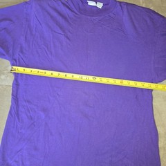 Vintage Honors Apparel Purple tshirt SHOULDER PADS 100% cotton Large cuff sleeve
