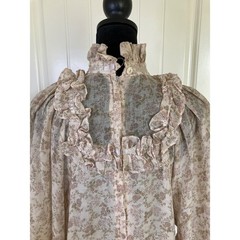Vintage Gunne Sax by Jessica McClintock Size M Floral Prairie Dress High Neck LS