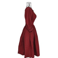 Vtg 50s Candy Jones XXS Folk Prairie Peasant Dirndl Midi Day Dress Ditsy Costume