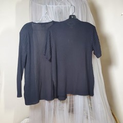 Misook Vtg Old Money Mob Wife Sweater Set Coastal Grandma Career Top Size XL