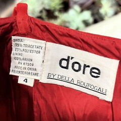 D’ore By Della Roufogali Womens Beaded Sequin Red Cardigan & Night Dress Sz 4