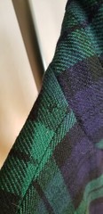 VTG EARLY 50s Deréta London GREEN AND NAVY WOOL PLAID JACKET