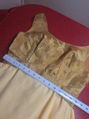 True VTG Mid-century MOD 1960s Two-piece Gold Brocade Evening Gown & Long Coat M