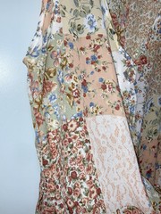 Vintage Bonjour Sheer Mixed Prints Floral Button Down Loose 90s Vest Blouse Larg