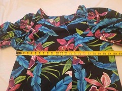 Vintage Hilo Hattie The Hawaiian Original Maxi Dress Black Multi-Color Muumuu 2X