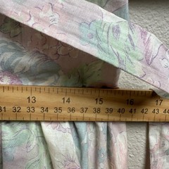 Floral Vintage Prairie Cottagecore Midi Dress Sm Pastel Pink Blue Dropped Waist