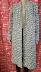 MJ Seattle Vintage 70’s Gray Womens Lined Coat W/Pockets Mohair Size M #CB2