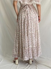 Vintage Gunne Sax Jessica San Francisco Floral Maxi Dress Cottagecore Prairie