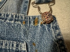 Vintage USA OshKosh B’Gosh Vestbak Denim Overalls Jumper Dress Small Grunge 90s