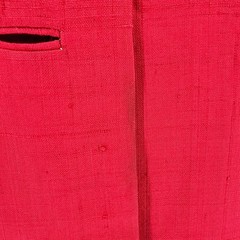 Vintage 1960s Bullock’s Wilshire Los Angeles Red Shantung Silk Mod Coat (L)