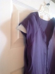Vintage Max Studio Basics Purple l/s cotton top , small
