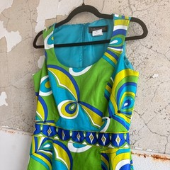 Vintage Harve Benard Dress Mod Psychedelic Print Sheath Sleeveless Shift Retro 4