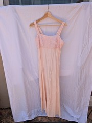 Pink Lace Bodice Full Slip Slip Dress Size 6 Acetate/Rayon RN 48721