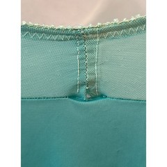 60s Carol Brent Lace Bra Full Slip Turquoise Blue Retro Pinup Coquette 32C