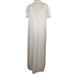 Vintage Venus Barsa Ariel Robe and Gown set white satin with pink ribbon size M