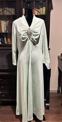 Toni Todd Lady Laura Vintage Maxi Party Dress Beaded Accent Mint Green XLarge?