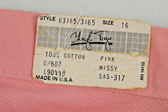 Vintage Pants Cheryl Tiegs Sz W32 L32 80s Cotton Candy Pink Cotton Made USA NWT