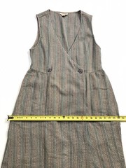 VTG Adini Lagenlook Duster Dress Vest Women’s Large Cotton Pockets India