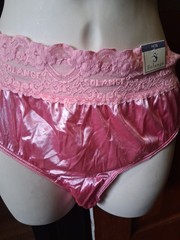 Vintage Solange SECOND SKIN Satin Full Brief Granny Panties, Sz 14/16, New