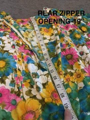 Vintage 1960’s Moana Kai Honolulu Hawaiian Dress Muu Muu Maxi Psychedelic Floral