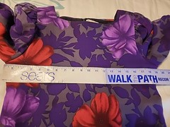 Vintage Jayna New York Floral Design Purple/Red/Green Zipper Back And Sleeves