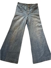 Vintage 70s Norman Todd Bell Bottom Jeans Saddle Back Size 31.5 Rare 🍒🍒