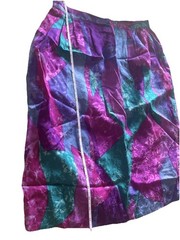 80s Vtg Pleated Skirt By Anne Crimmins For Umi Collections Colorful Y2K Sz M