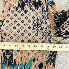 Tianello Vintage Art-to-Wear Beautiful Boho Tribal Dynasty Blouse Tencel Rayon S