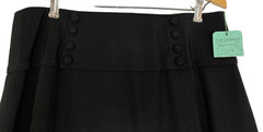 NWT Antique 1900s black maxi skirt XL 32 wool vintage Edwardian walking plus