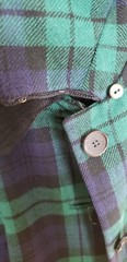 VTG EARLY 50s Deréta London GREEN AND NAVY WOOL PLAID JACKET