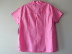 NWT Vintage Karen Scott 100% Cotton Pink Short Sleeve Blouse Top Size L Large