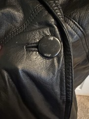 Jacqueline Ferrar Vintage Medium Trench Coat 1980s-90s Black Genuine Leather