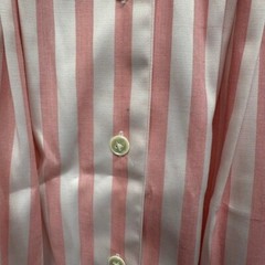 Vintage R&K Originals Shirt Dress 12 Button Down Pink Pockets Long Sleeve Stripe